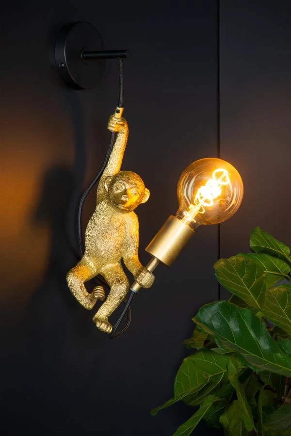 Lucide EXTRAVAGANZA CHIMP - Wall light - 1xE27 - Black - ambiance 1